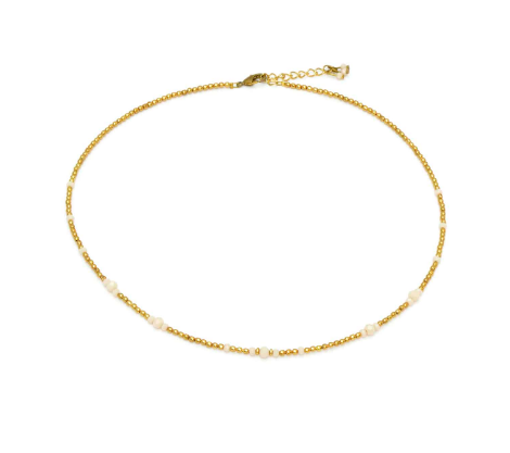 [NATA-COL-CCD385] Collier 'Monroe' Beige - Nataraj