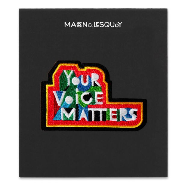[LESQ-ECU-RF03YV] Écusson 'Your Voice Matters' - Macon & Lesquoy