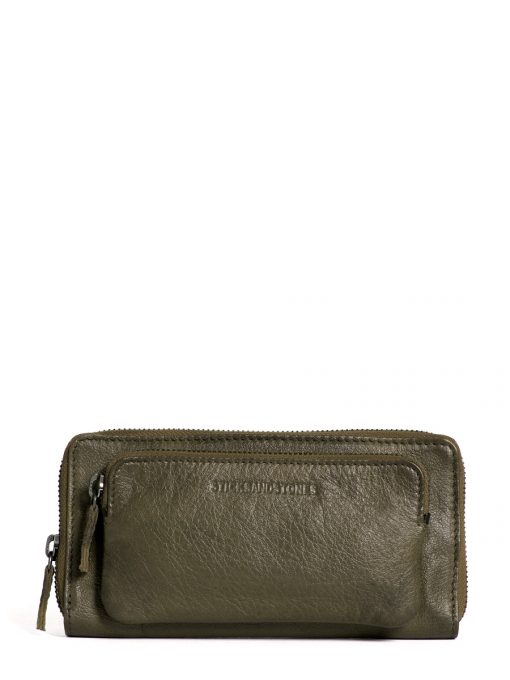 [STICK-24014-GREEN] Portefeuille 'California' Vert - Sticks and Stones