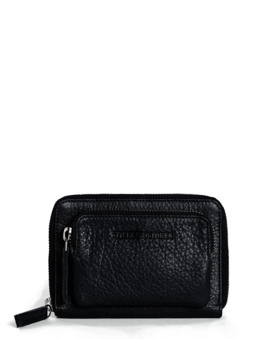 [STICK-24060-BLACK] Portefeuille 'Montana' Noir - Sticks and Stones