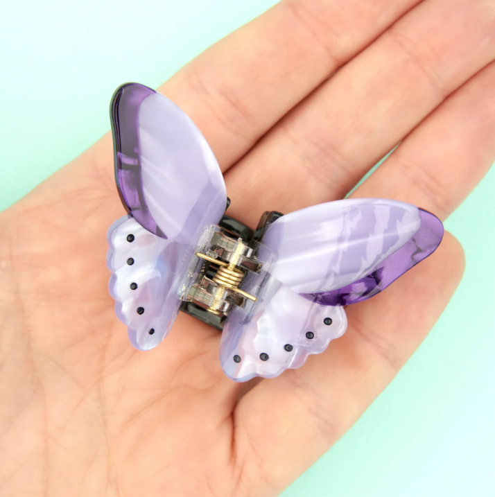 [COU-MINIPINCEPAPILLONMAUVE] Mini Pince à Cheveux Papillon Mauve - Coucou Suzette
