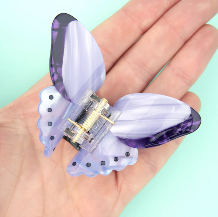 [COU-PINCEPAPILLONMAUVE] Pince à Cheveux Papillon Mauve - Coucou Suzette