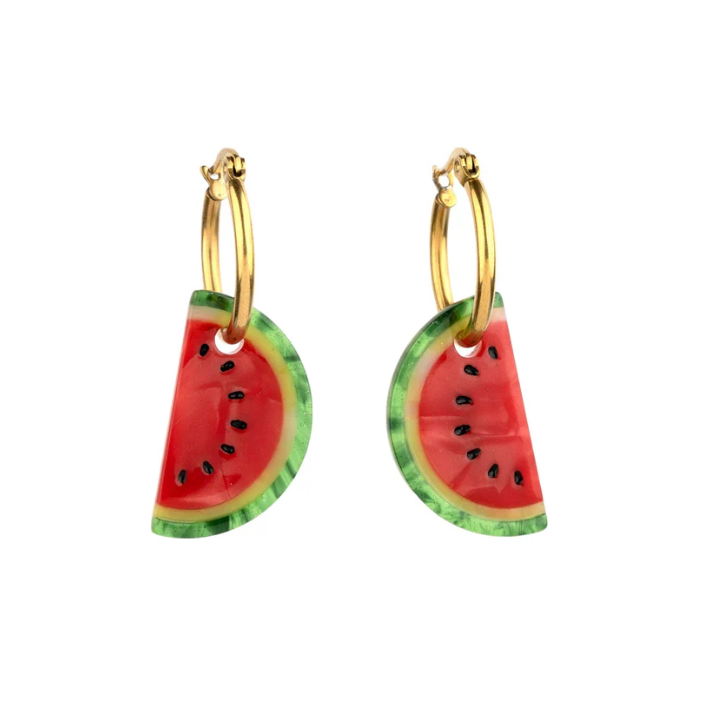[COU-BOPASTEQUES] Boucles d'Oreilles Pastèque - Coucou Suzette