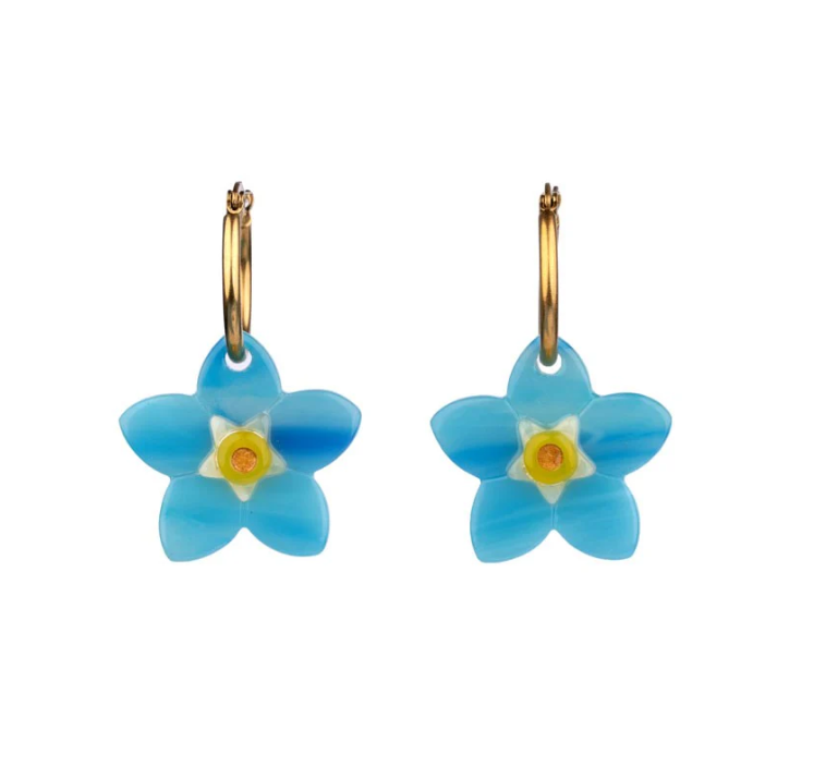 [COU-BOMYOSOTIS] Boucles d'Oreilles Myosotis - Coucou Suzette