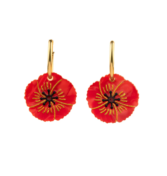 [COU-BOCOQUELICOTS] Boucles d'Oreilles Coquelicot - Coucou Suzette
