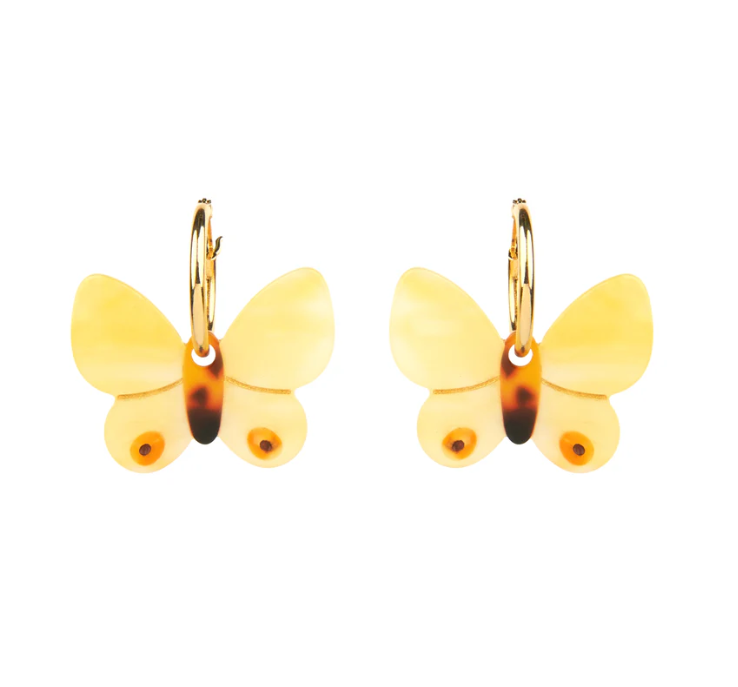 [COU-BOPAPILLONJAUNE] Boucles d'Oreilles Papillon Jaune - Coucou Suzette
