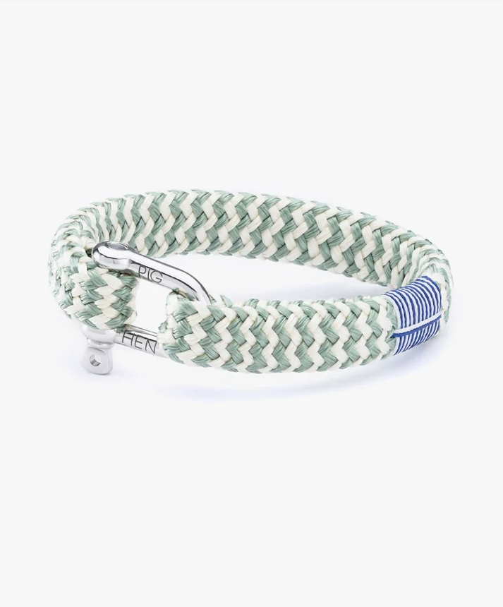 [PIG-P21-111512-ML] Gorgeous George Cream - Atlas Green | Silver, M/L - Pig and Hen