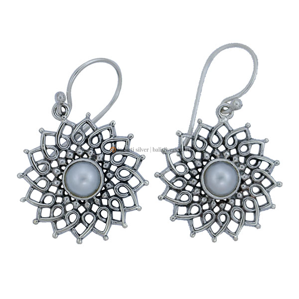 [BOAR-1158] Boucles d'oreilles Argent 925 & Nacre [1158]