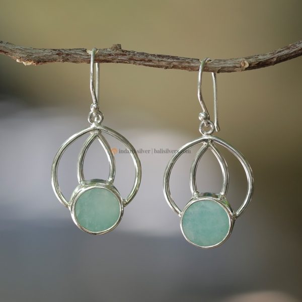 [BOAR-1165] Boucles d'oreilles Argent 925 & Amazonite [1165]