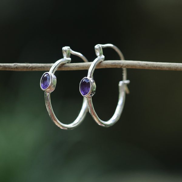 [BOAR-1178] Boucles d'oreilles Argent 925 & Améthyste [1178]