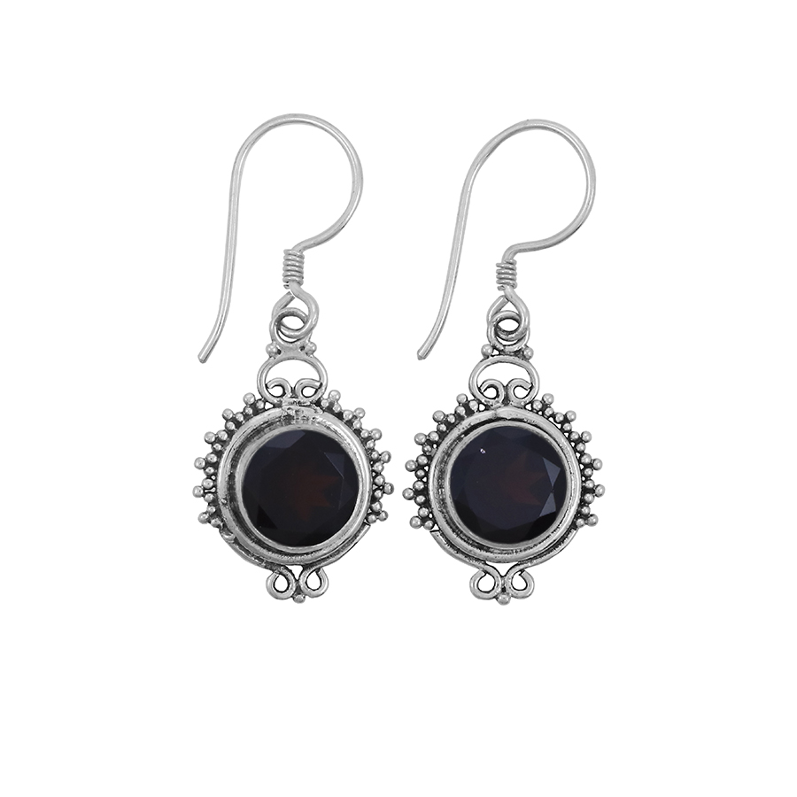 [BOAR-1182] Boucles d'oreilles Argent 925 & Grenat [1182]