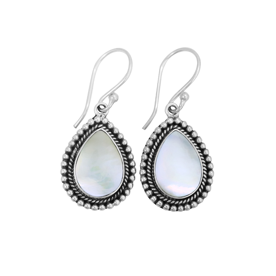 [BOAR-1199] Boucles d'oreilles Argent 925 & Nacre [1199]