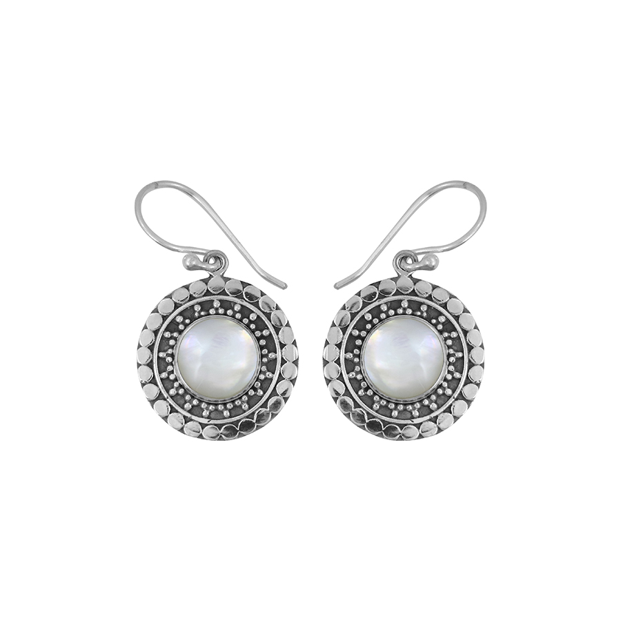 [BOAR-1220] Boucles d'oreilles Argent 925 & Nacre [1220]