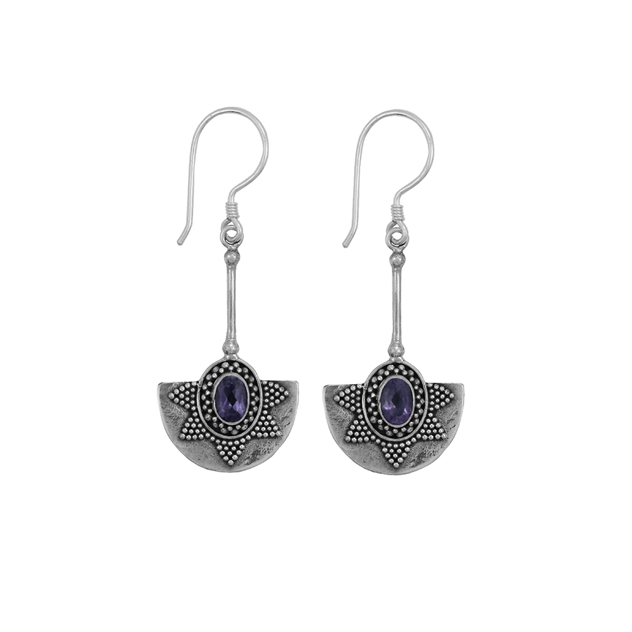 [BOAR-1226] Boucles d'oreilles Argent 925 & Améthyste [1226]