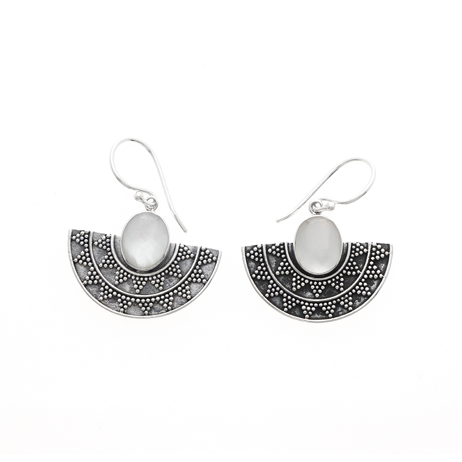 [BOAR-1231] Boucles d'oreilles Argent 925 & Nacre [1231]