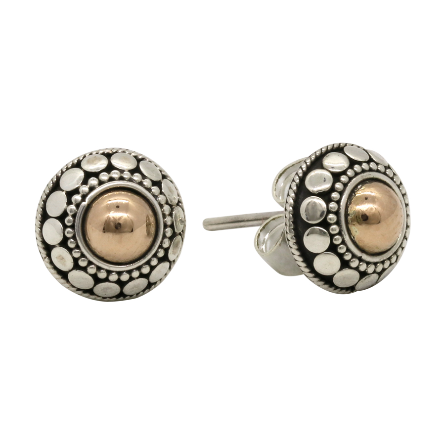 [BOAR-1247] Boucles d'oreilles Argent 925 & Doré [1247]