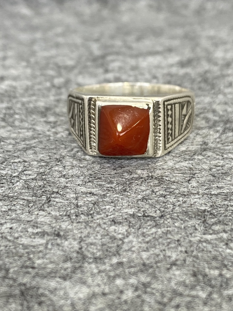 [BAAR-2284-56] Bague Argent 925 & Cornaline [2284]