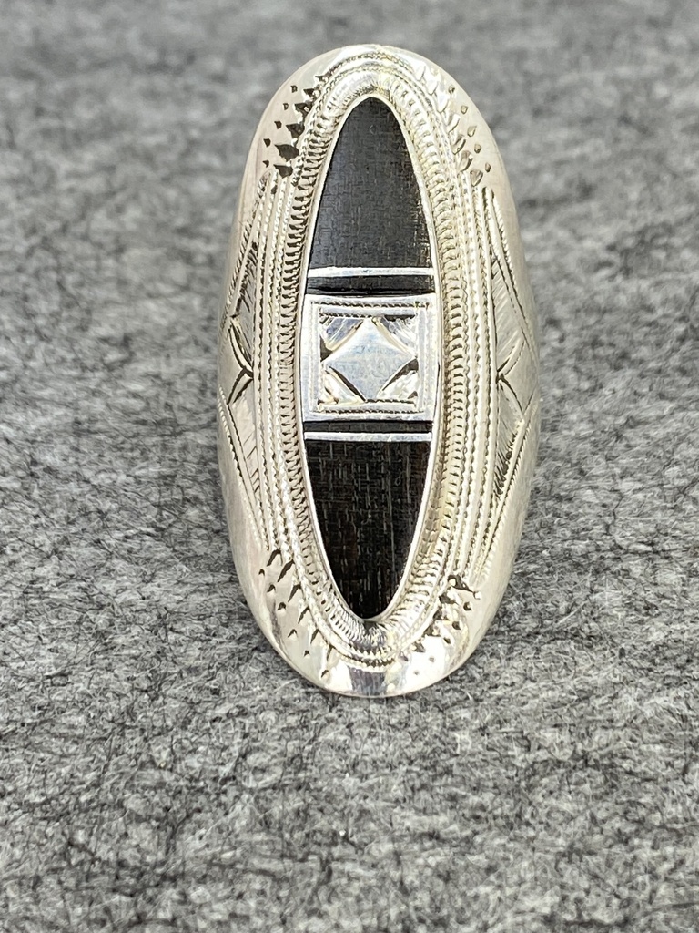 [BAAR-2312-55] Bague Argent 925 & Ebène [2312]