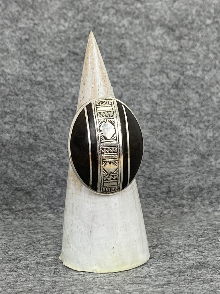 [BAAR-2313-58] Bague Argent 925 & Ebène [2313]