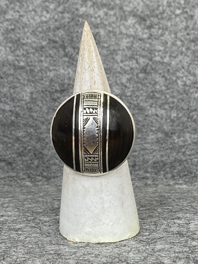 [BAAR-2315-58] Bague Argent 925 & Ebène [2315]