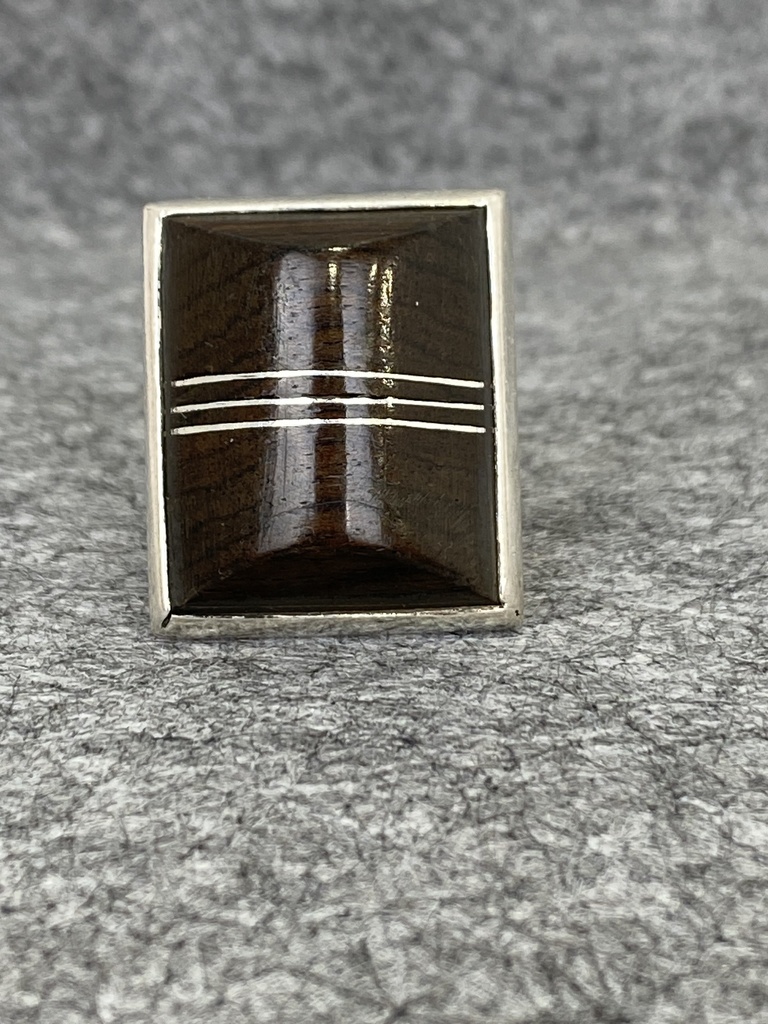 [BAAR-2316-58] Bague Argent 925 & Ebène [2316]