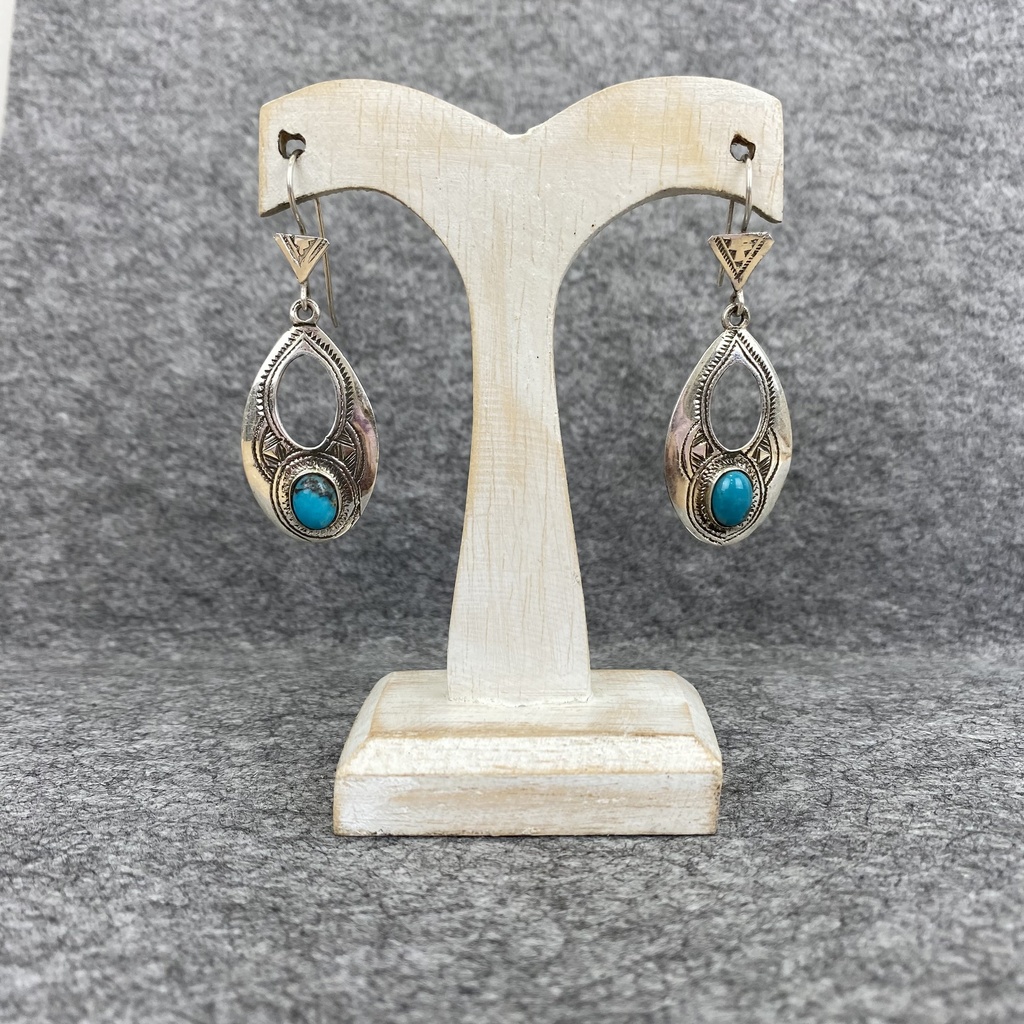 [BOAR-1262] Boucles d'oreilles Argent 925 & Turquoise [1262]