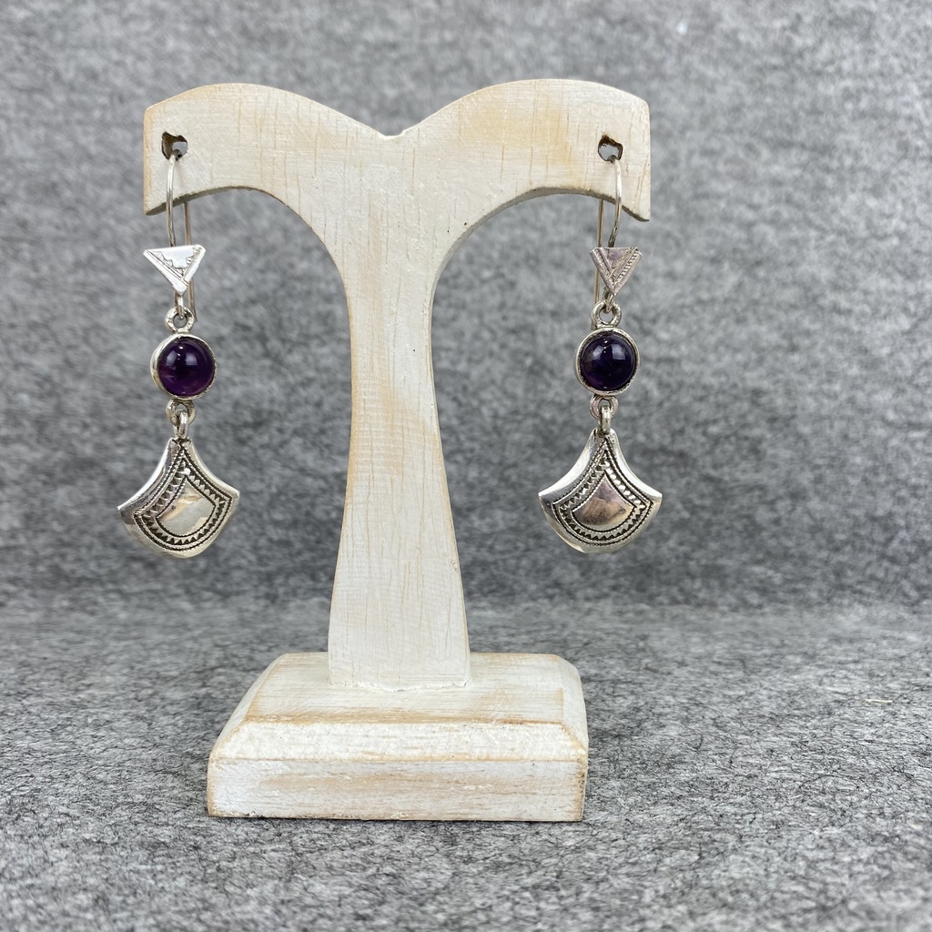 [BOAR-1266] Boucles d'oreilles Argent 925 & Améthyste [1266]