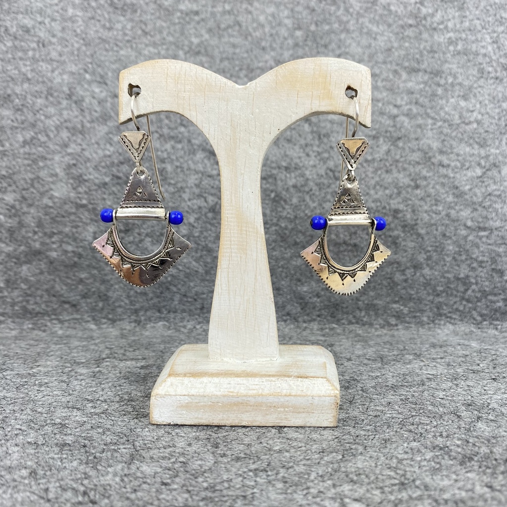 [BOAR-1281] Boucles d'oreilles Argent 925 & Sodalite [1281]