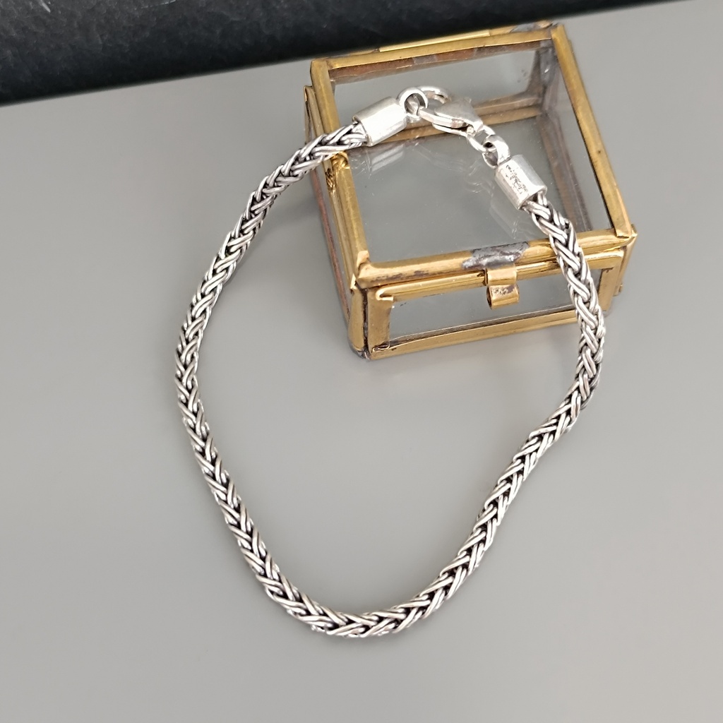 [BRAR-0429] Bracelet Snake Fin Argent 925 [0429]