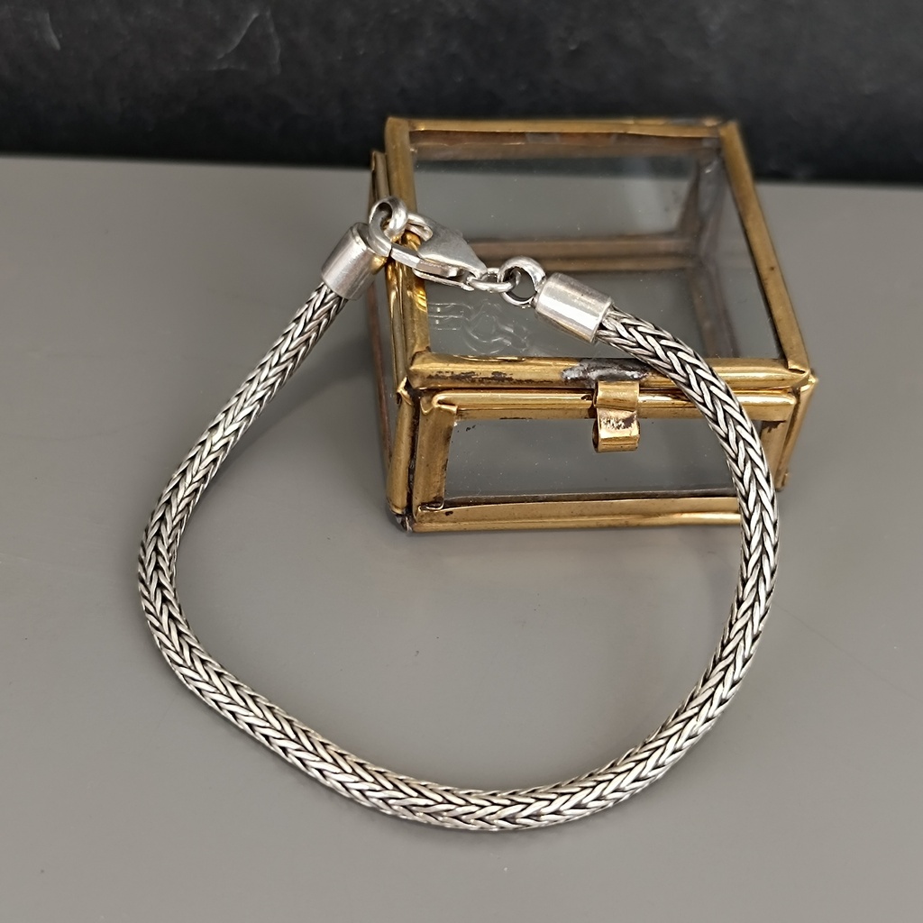 [BRAR-0430-17] Bracelet Snake Fin Argent 925 [0430]