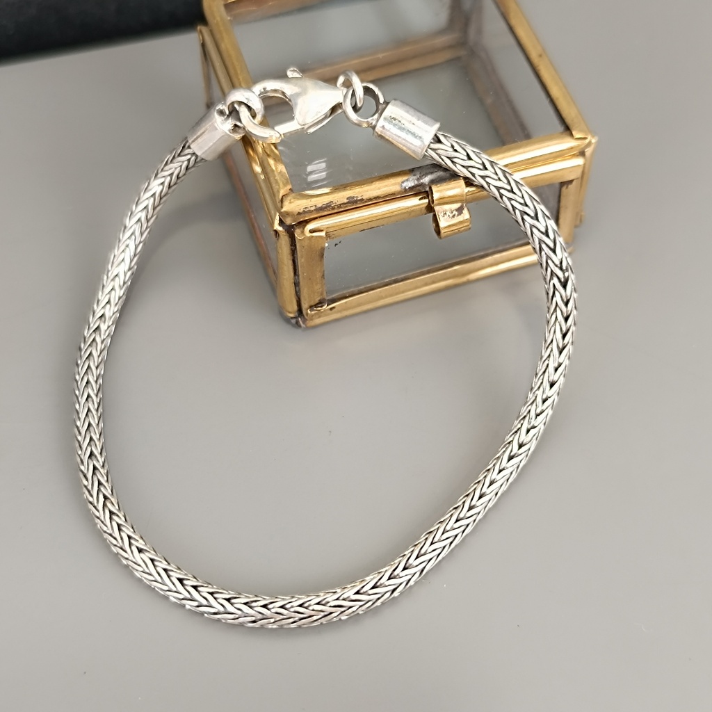 [BRAR-0431] Bracelet Snake Fin Argent 925 [0431]