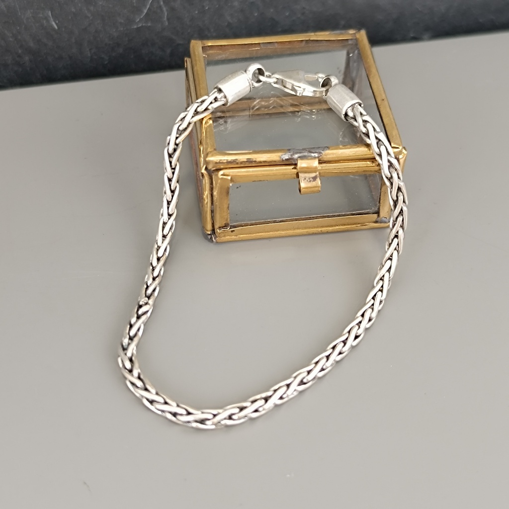 [BRAR-0439-17.5] Bracelet Snake Fin Argent 925 [0439]