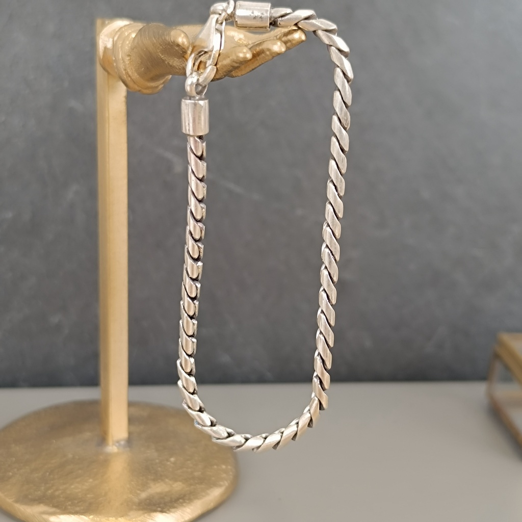 [BRAR-0444-17.5] Bracelet Snake Fin Argent 925 [0444]