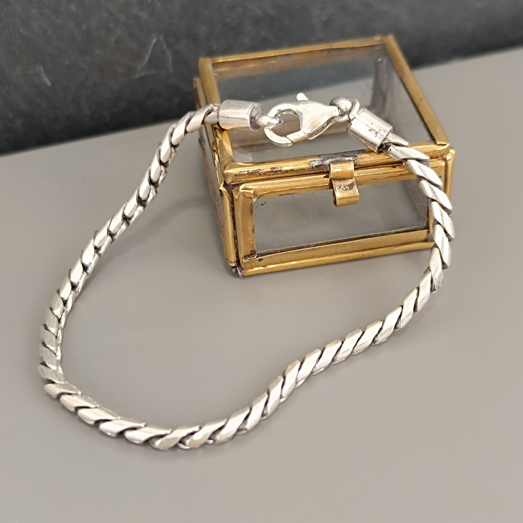 [BRAR-0445] Bracelet Snake Fin Argent 925 [0445]