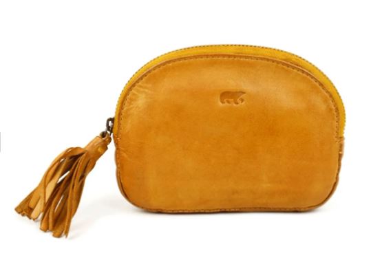 [BEAR-CL18366-JAUNE] Porte-monnaie 'Penny' Jaune - Cuir - Bear Design