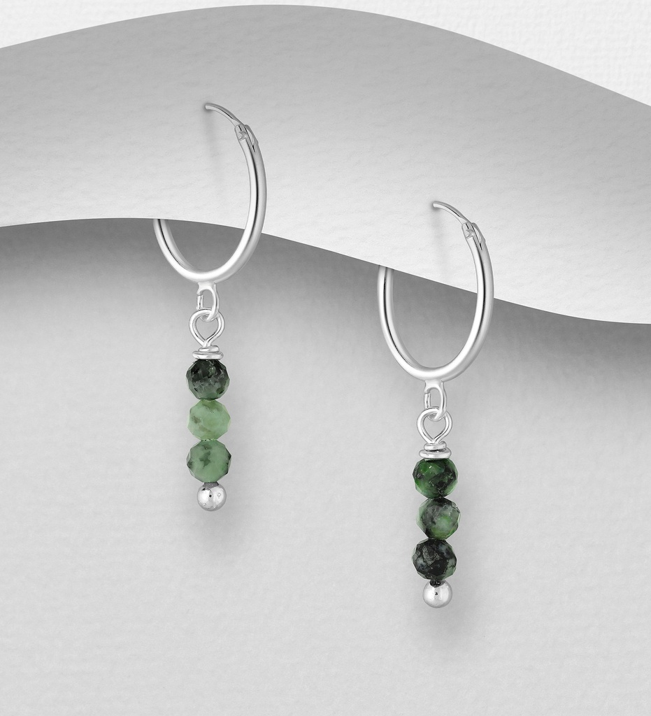 [BOAR-1337-TURQ] Boucles d'Oreilles - Argent 925 & Turquoise [1337]