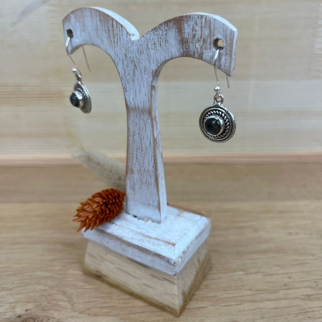 [BOAR-1358] Boucles d'Oreilles - Argent 925 & Labradorite [1358]