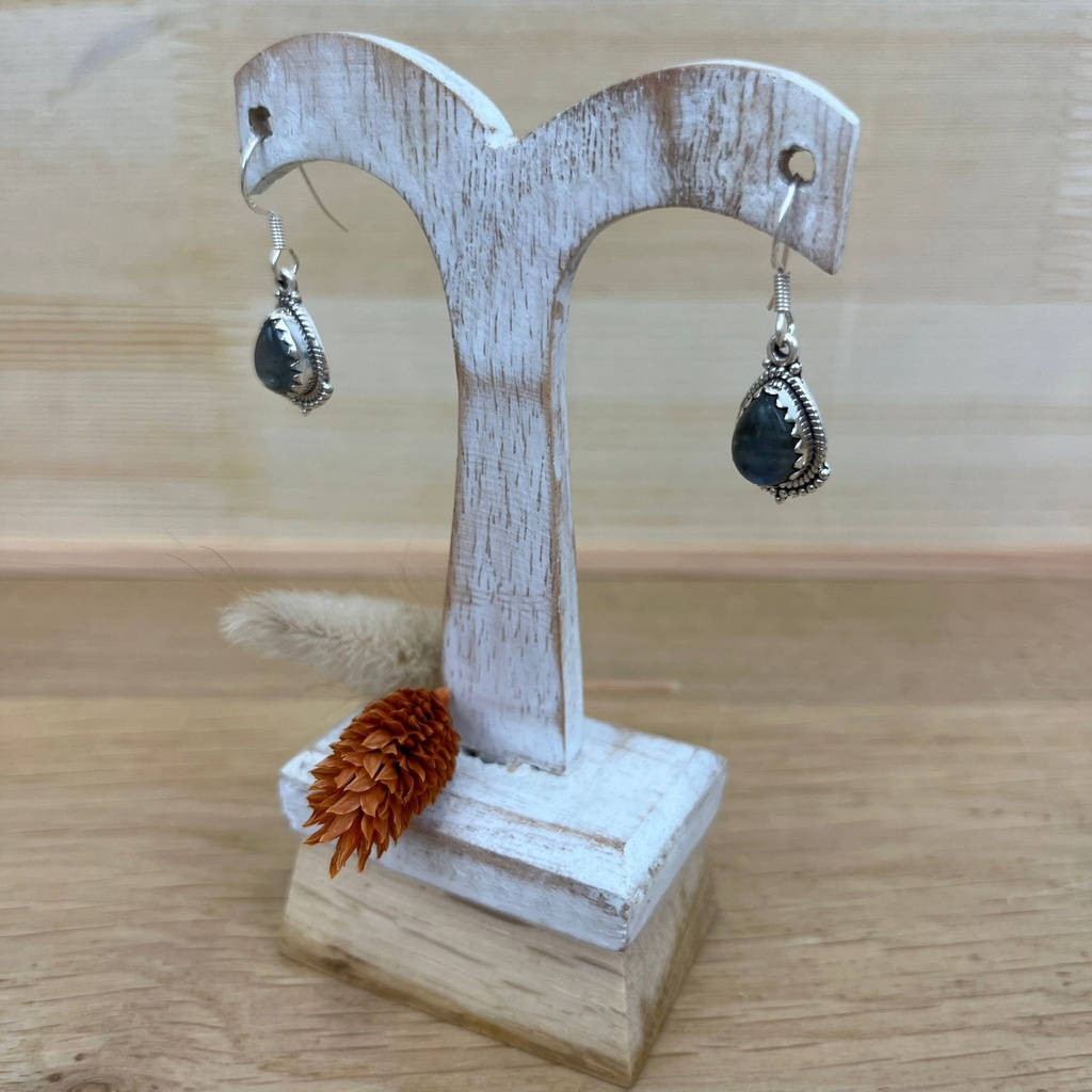 [BOAR-1364] Boucles d'Oreilles - Argent 925 & Labradorite [1364]