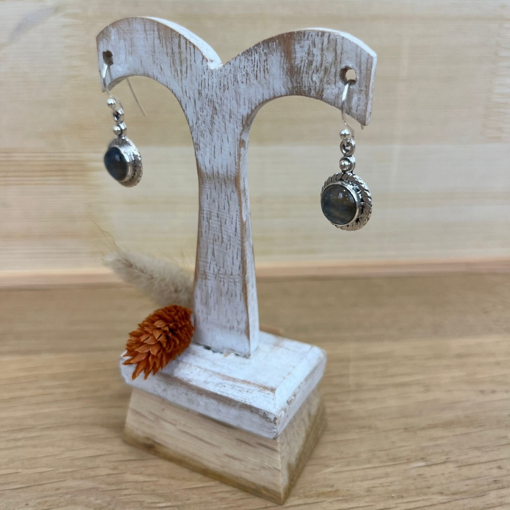 [BOAR-1365] Boucles d'Oreilles - Argent 925 & Labradorite [1365]