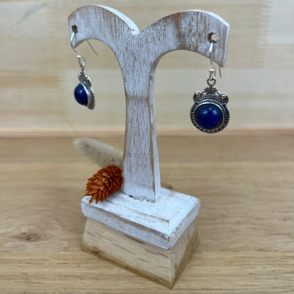 [BOAR-1370] Boucles d'Oreilles - Argent 925 & Lapis Lazuli [1370]