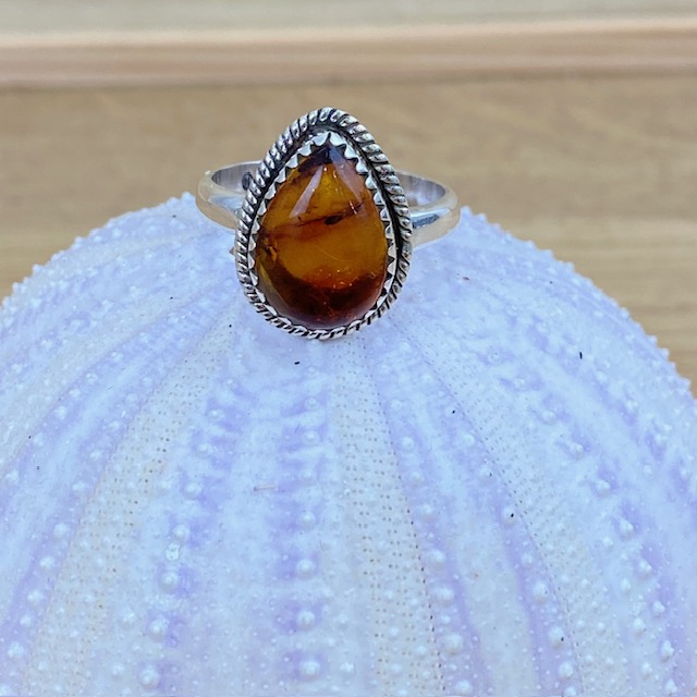 [BAAR-2478] Bague - Argent 925 & Ambre [2478]