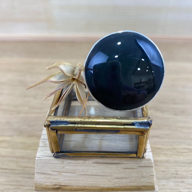 [BAAR-2492] Bague - Argent 925 & Obsidienne [2492]