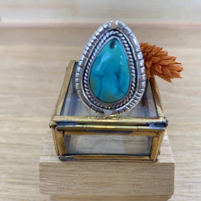 [BAAR-2503] Bague - Argent 925 & Turquoise [2503]