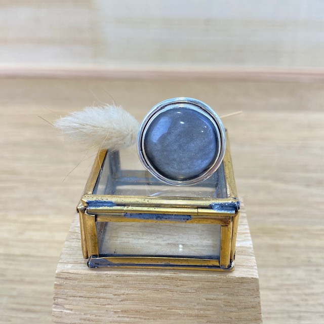 [BAAR-2511] Bague - Argent 925 & Obsidienne [2511]
