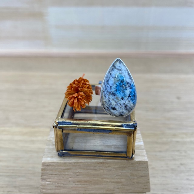 [BAAR-2532] Bague - Argent 925 & Azurite du K2 [2532]