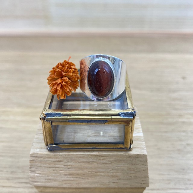 [BAAR-2534] Bague - Argent 925 & Oeil de Tigre [2534]