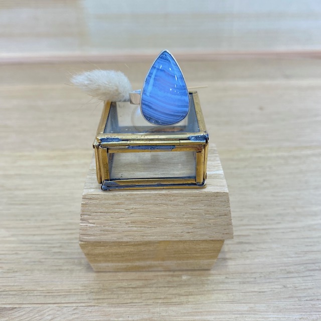 [BAAR-2552] Bague - Argent 925 & Blue Lace Agate [2552]