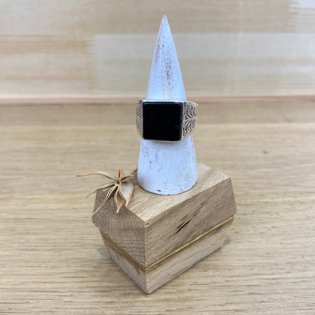 [BAAR-2556] Bague - Argent 925 & Onyx [2556]