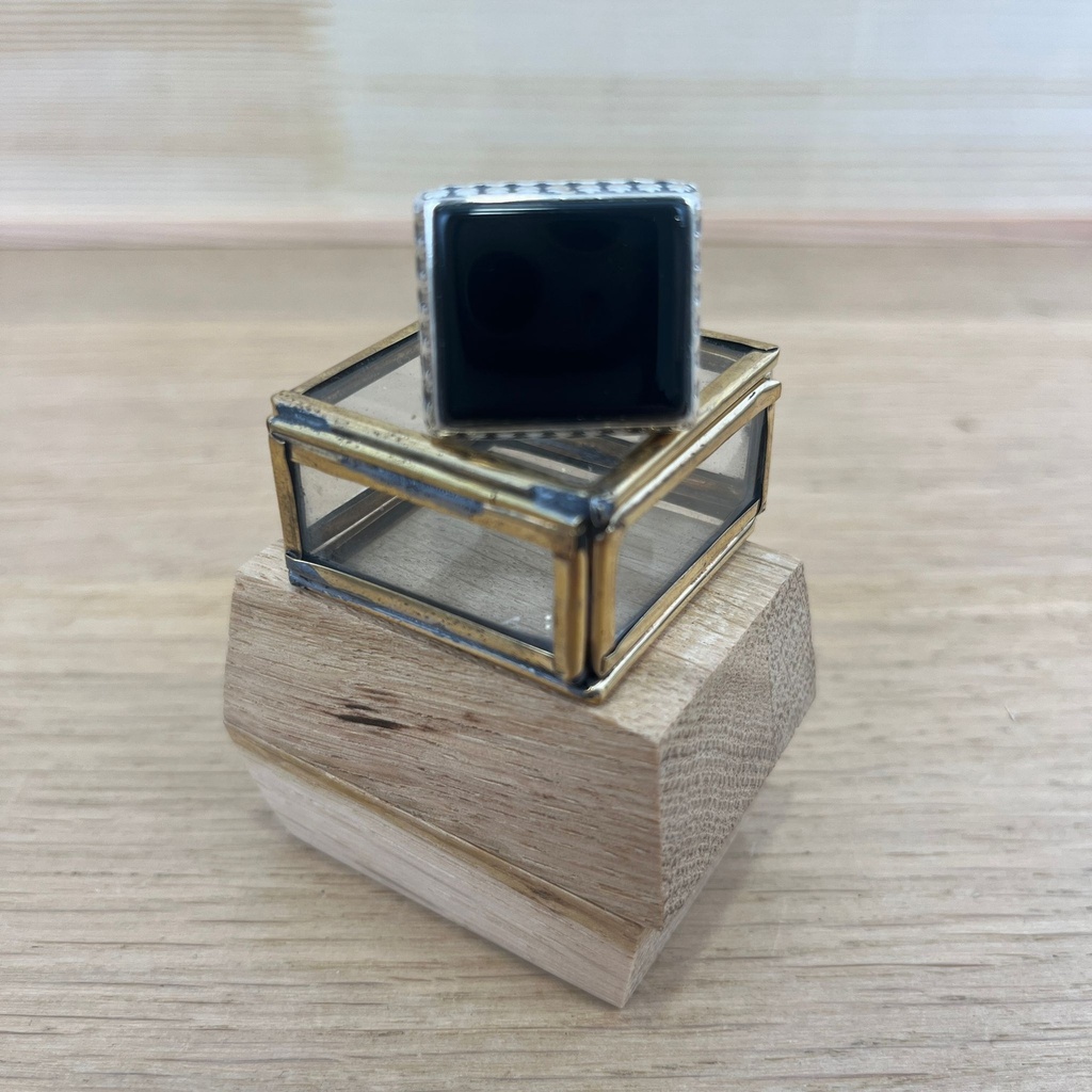 [BAAR-2558] Bague - Argent 925 & Onyx [2558]