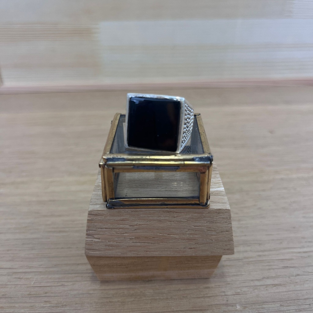 [BAAR-2566] Bague - Argent 925 & Onyx [2566]